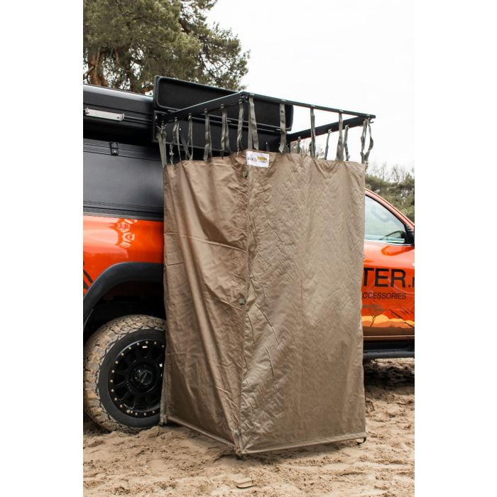 Douchecabine aan roofrack