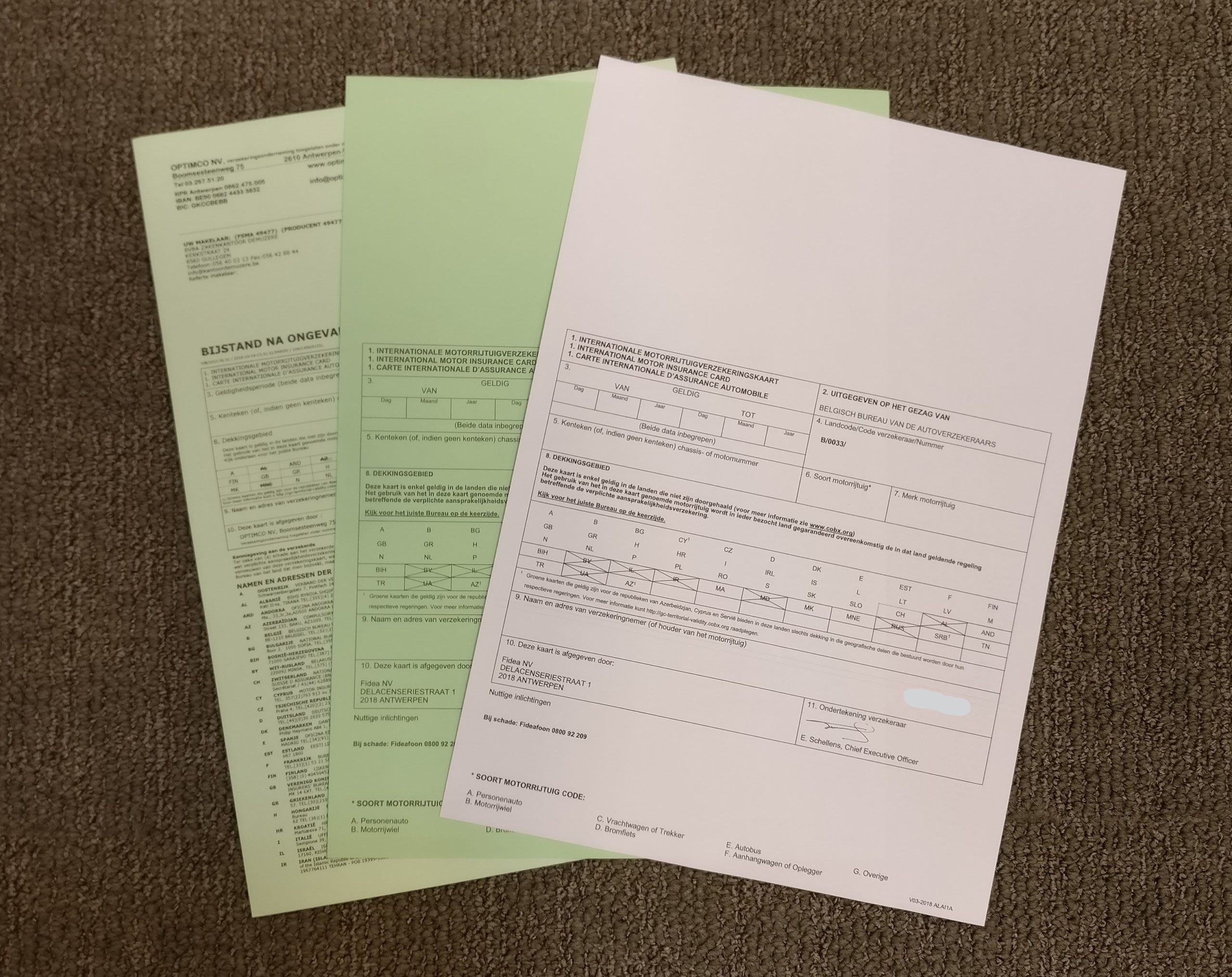 Groene kaart verzekering