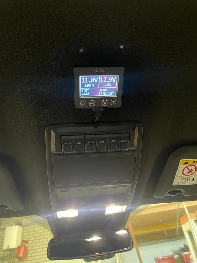 Monitor accusysteem Monitor accusysteem achterin Ranger Raptor